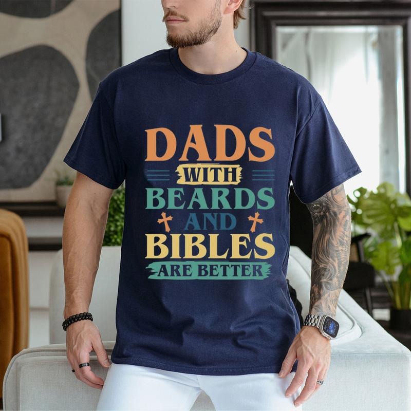 Dads Beards Bibles Are Better Casual Crew Neck Short - Adult & Kids T-Shirts, Sweatshirts & Hoodies apparel design preview 1