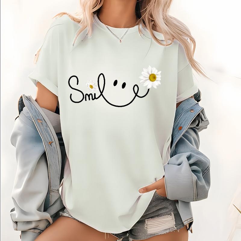 Daisy Smile Face Flower Summer Floral Mom - Adult & Kids T-Shirts, Sweatshirts & Hoodies apparel design preview 1