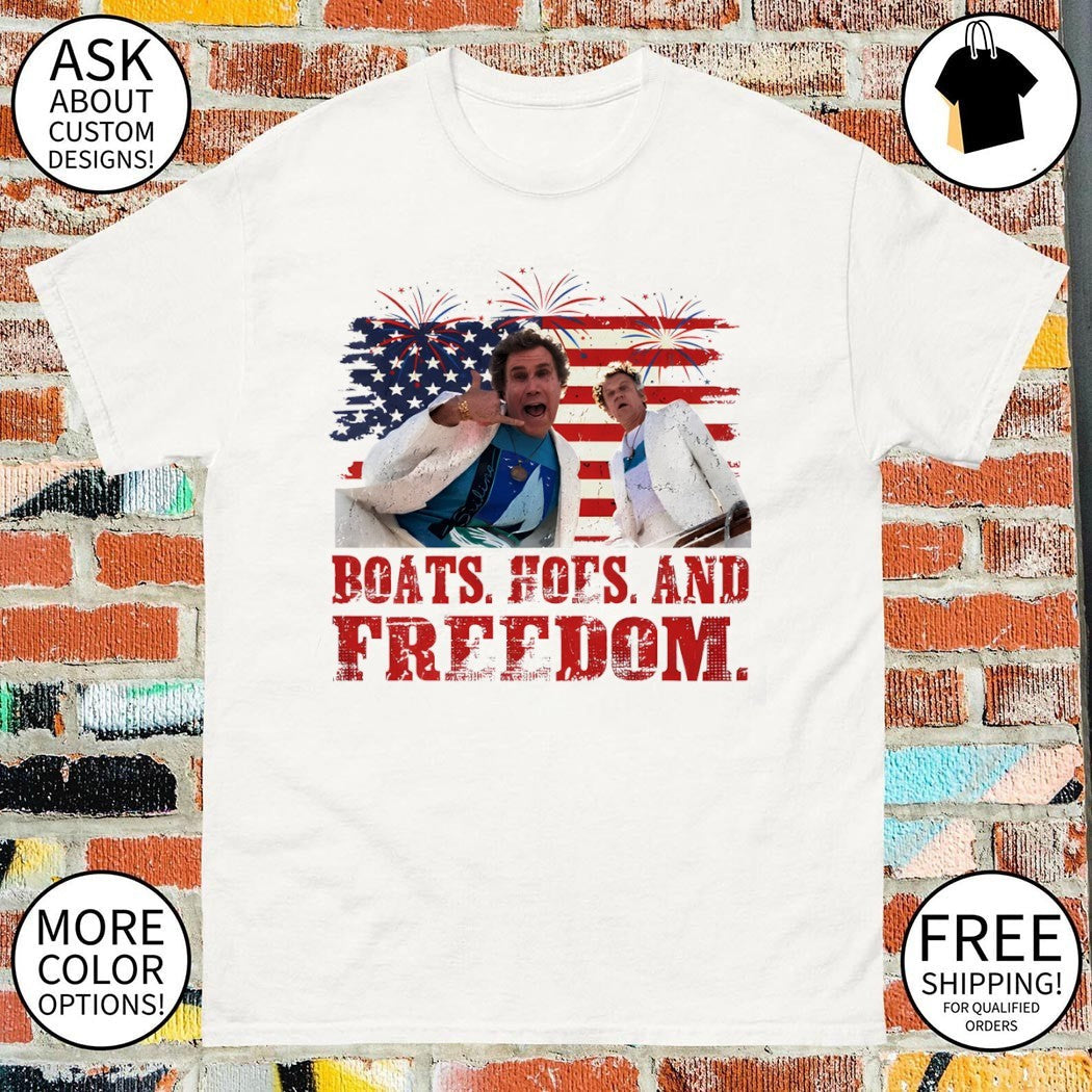 Dale Doback and Brennan Huff American flag Boats Hoes - Adult & Kids T-Shirts, Sweatshirts & Hoodies apparel design preview 1