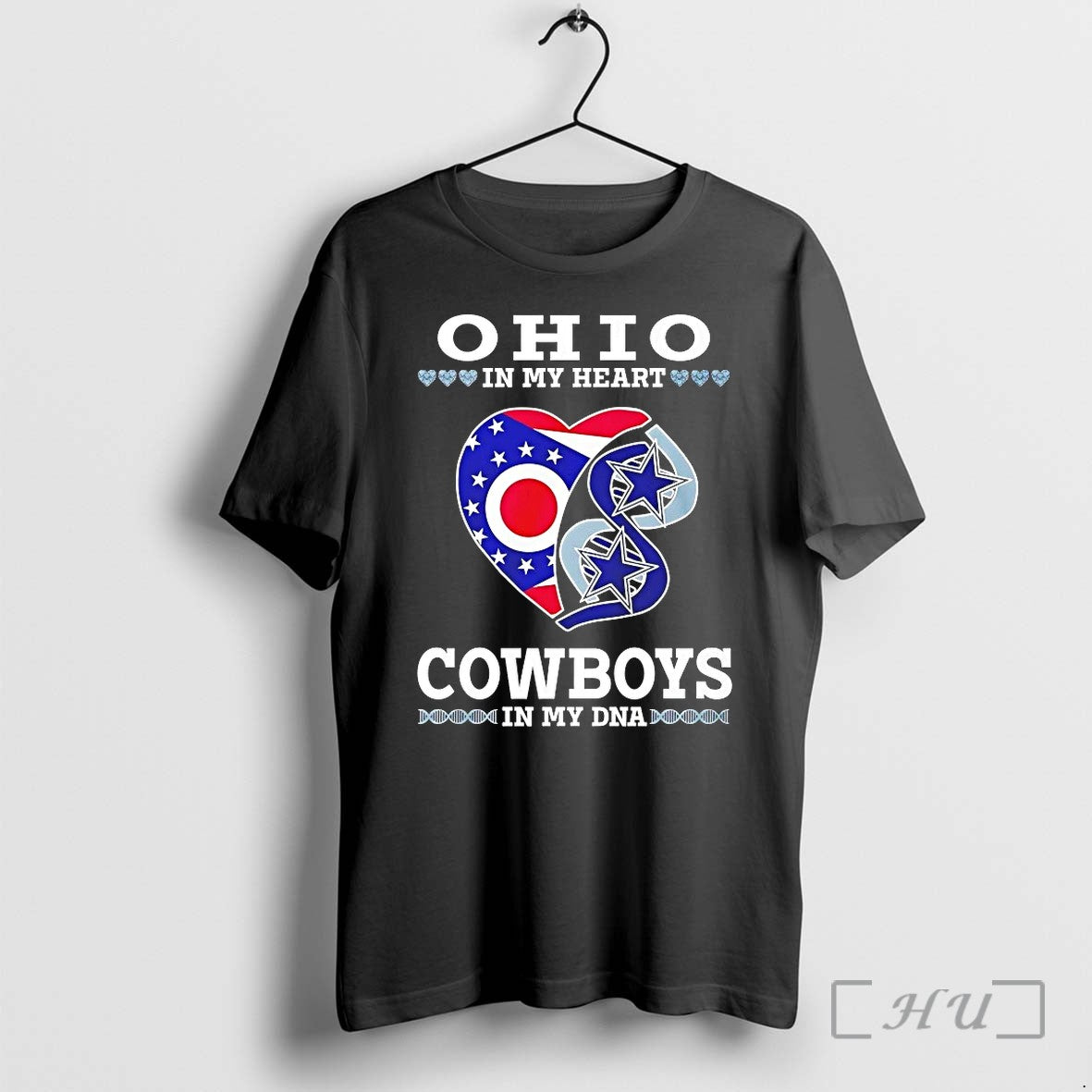 Dallas Cowboys Ohio In My Heart Dna Sweater Jpg - Adult & Kids T-Shirts, Sweatshirts & Hoodies apparel design preview 1