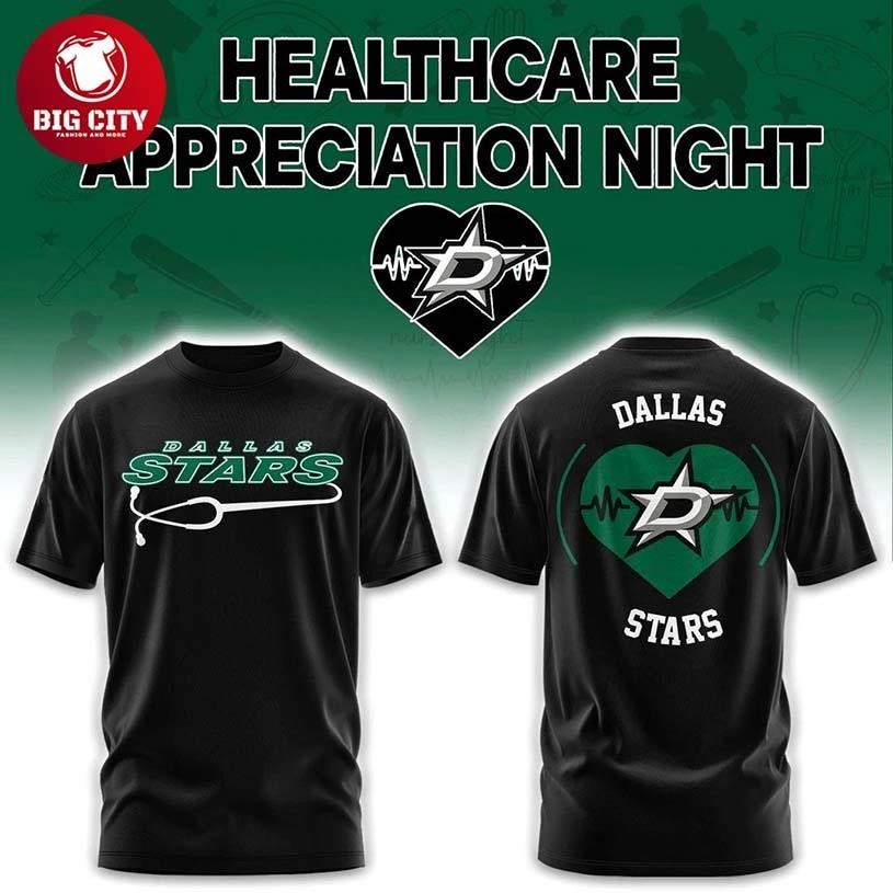 Dallas Stars Healthcare Appreciation Night Two Sided - Adult & Kids T-Shirts, Sweatshirts & Hoodies apparel design preview 1