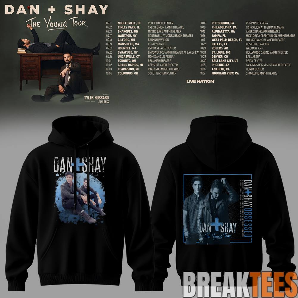 Dan Shay 'The Young Tour' 2026 - Adult & Kids T-Shirts, Sweatshirts & Hoodies apparel design preview 1