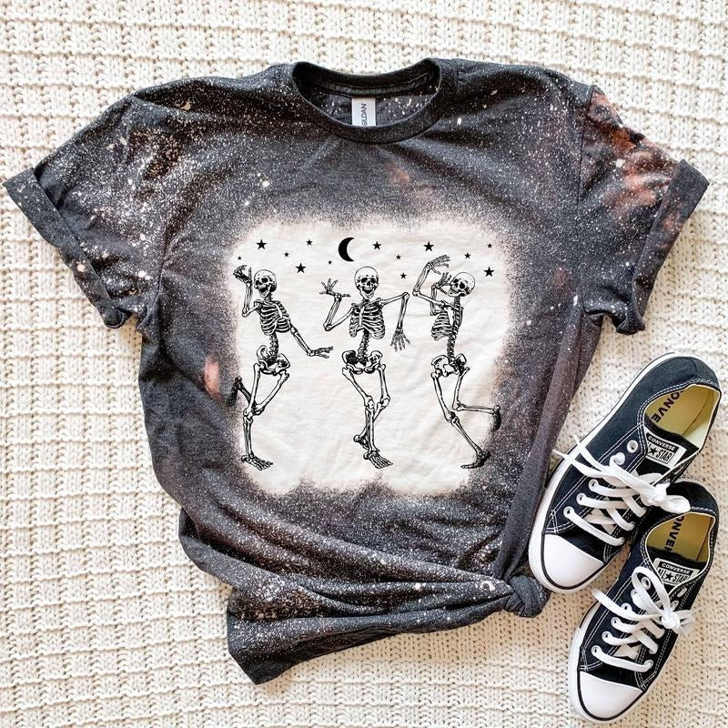 Dancing Skeletons Bleached - Adult & Kids T-Shirts, Sweatshirts & Hoodies apparel design preview 1