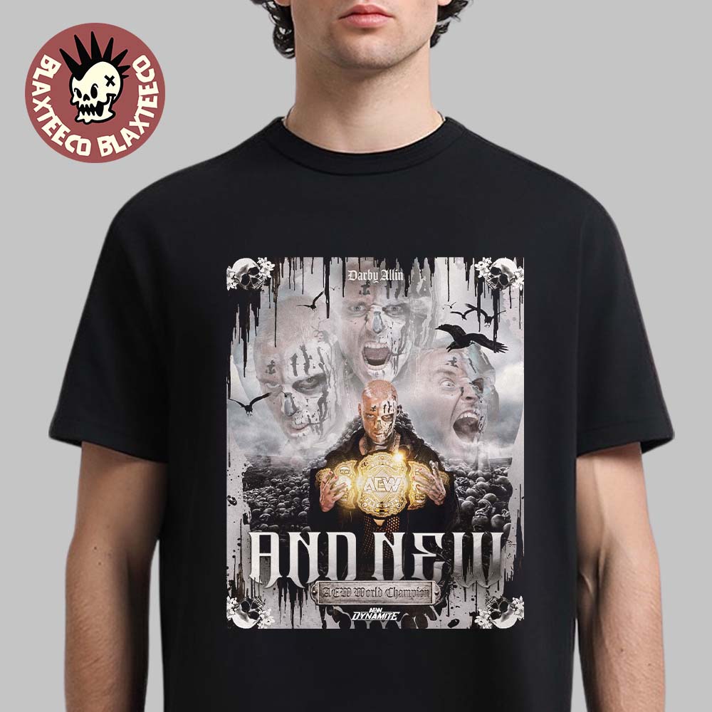 Darby Allin AEW Dynamite 2026 New World Champion - Adult & Kids T-Shirts, Sweatshirts & Hoodies apparel design preview 1