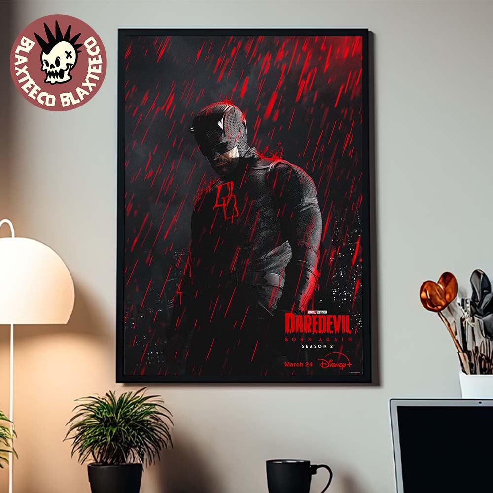 Daredevil Born Again Season 2 Premiering March 24 - Adult & Kids T-Shirts, Sweatshirts & Hoodies apparel design preview 1