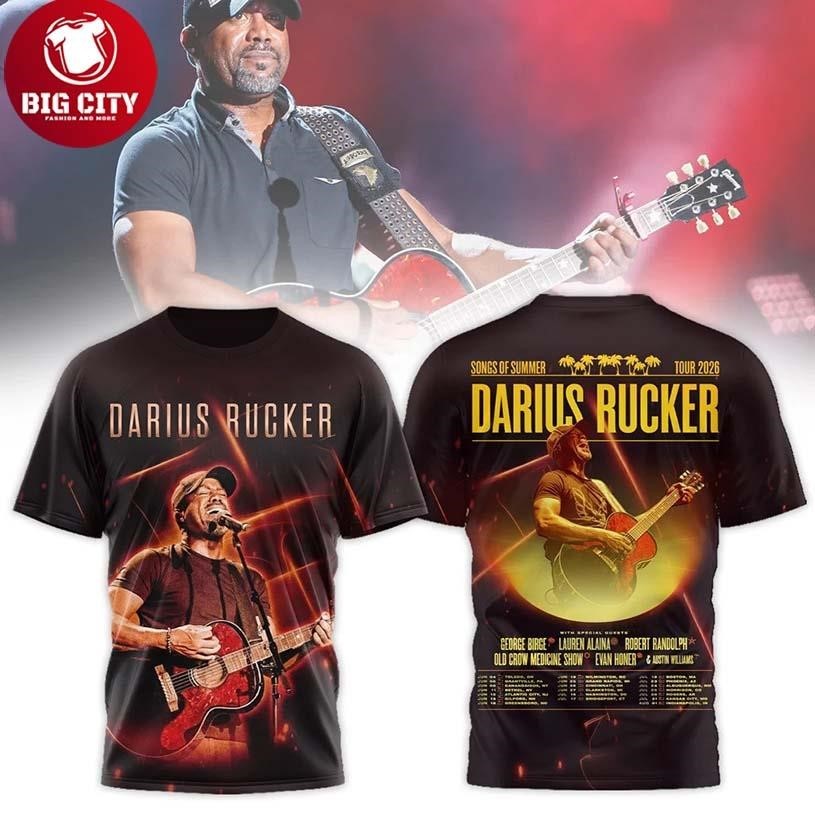Darius Rucker Songs Of Summer Tour 2026 Two Sided - Adult & Kids T-Shirts, Sweatshirts & Hoodies apparel design preview 1