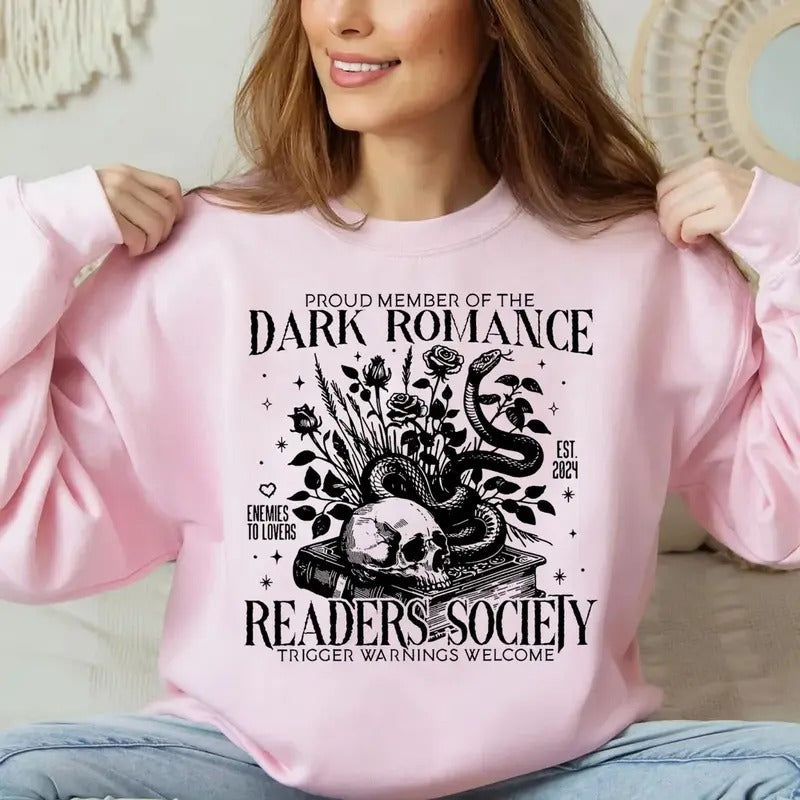 Dark Romance Readers Society Book Lover Bookish Smut - Adult & Kids T-Shirts, Sweatshirts & Hoodies apparel design preview 1