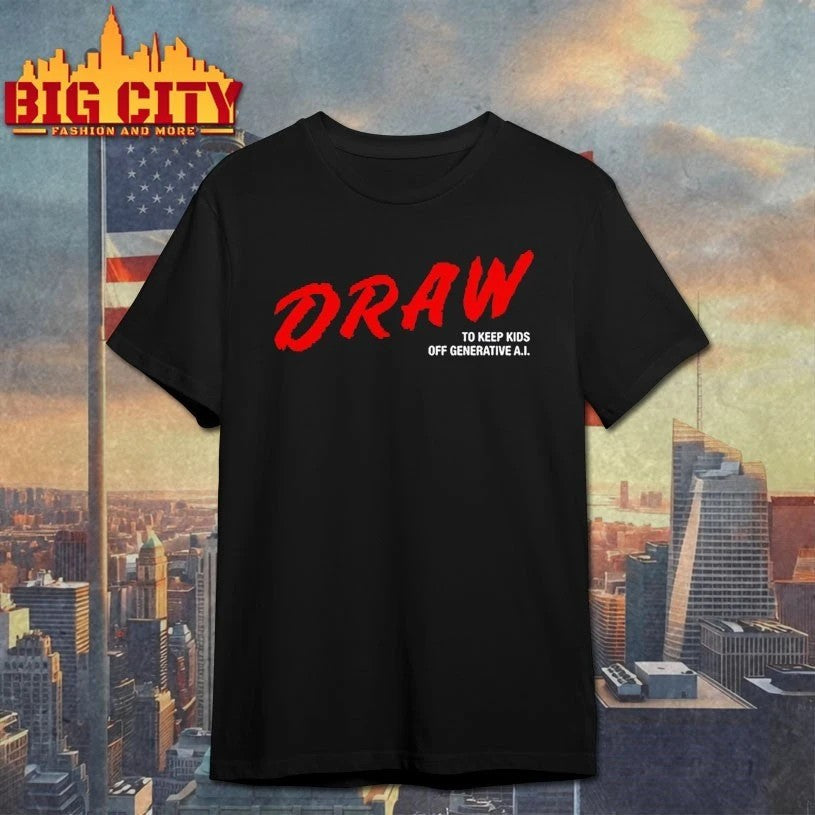 Daron Nefcy Wearing Draw To Keep Kids Off Generative - Adult & Kids T-Shirts, Sweatshirts & Hoodies apparel design preview 1