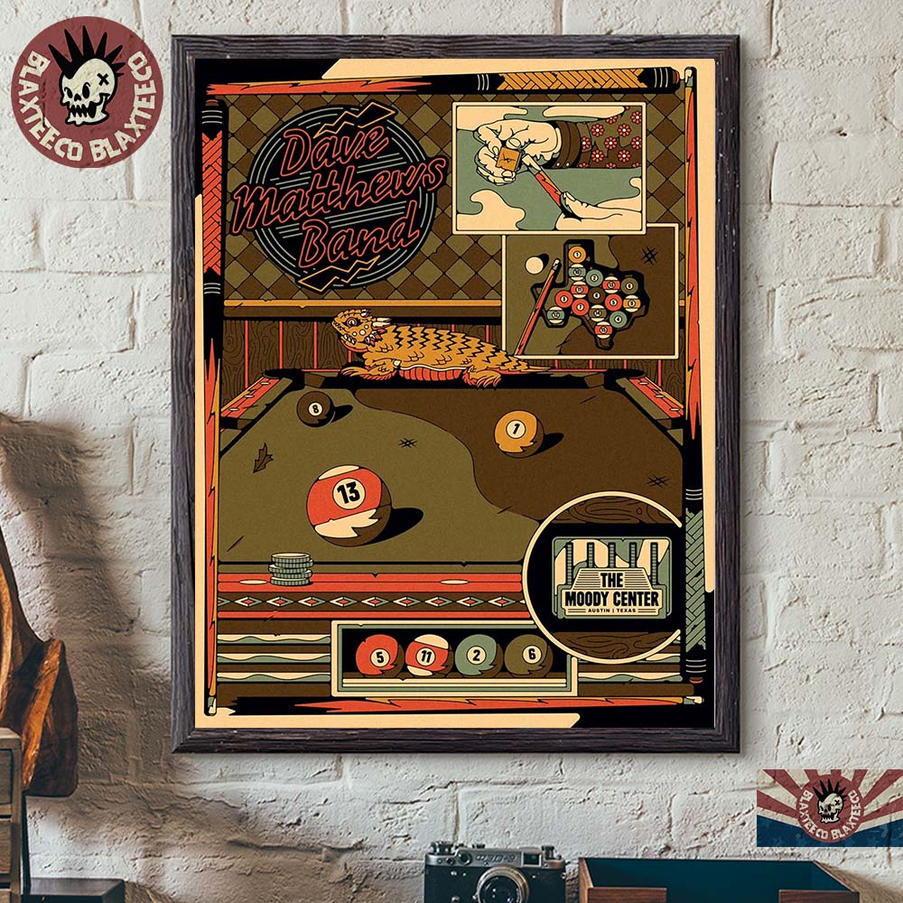 Dave Matthews Band Austin Texas 2026 Venue Poster At - Adult & Kids T-Shirts, Sweatshirts & Hoodies apparel design preview 1