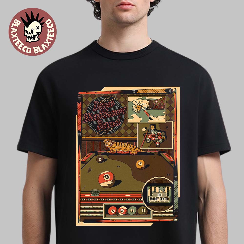 Dave Matthews Band Austin Texas 2026 Venue Poster At - Adult & Kids T-Shirts, Sweatshirts & Hoodies apparel design preview 1