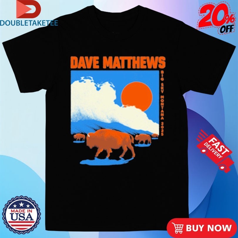 Dave Matthews Band Big Sky Motana Event 2025 Bison - Adult & Kids T-Shirts, Sweatshirts & Hoodies apparel design preview 1