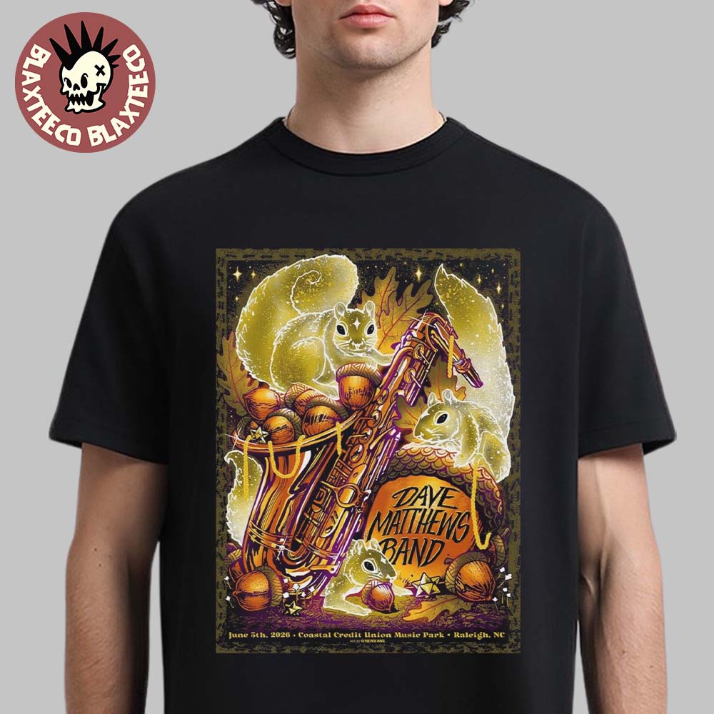 Dave Matthews Band Raleigh North Carolina 2026 Gig - Adult & Kids T-Shirts, Sweatshirts & Hoodies apparel design preview 1