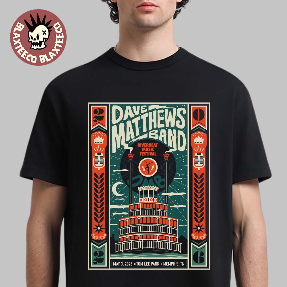Dave Matthews Band Riverbeat Music Festival 2026 Gig - Adult & Kids T-Shirts, Sweatshirts & Hoodies apparel design preview 1