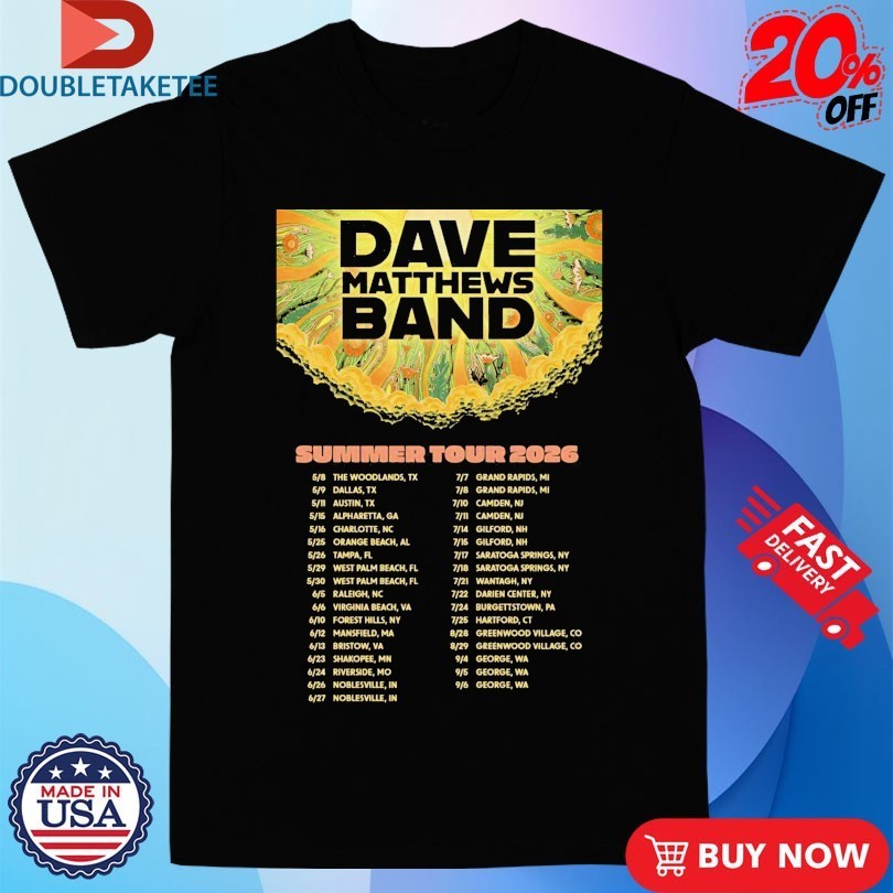 Dave Matthews Band Tour 2026 Dates - Adult & Kids T-Shirts, Sweatshirts & Hoodies apparel design preview 1