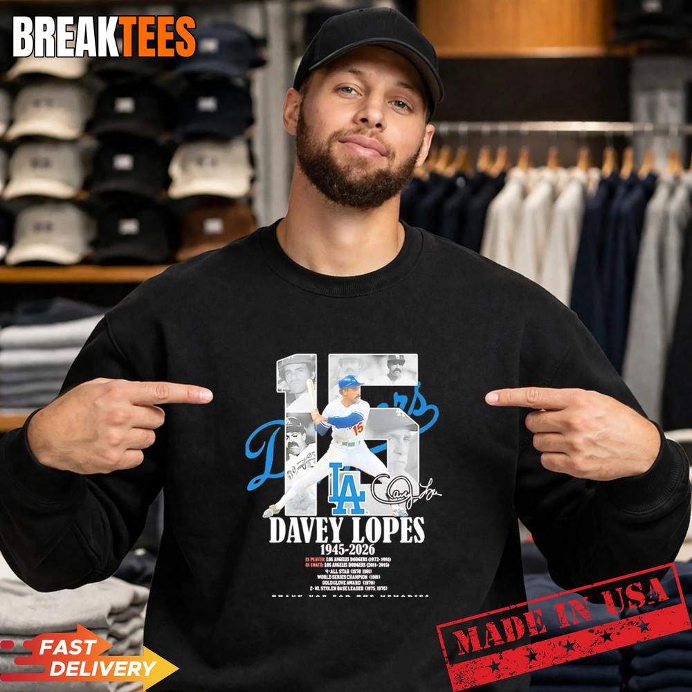 Davey Lopes Los Angeles Dodgers MLB 1945 2026 Thank - Adult & Kids T-Shirts, Sweatshirts & Hoodies apparel design preview 1