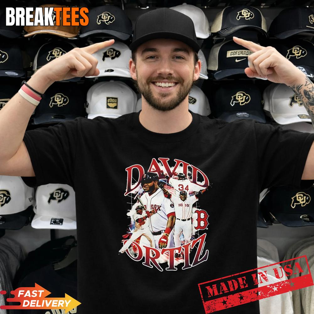 David Ortiz Boston Red Sox - Adult & Kids T-Shirts, Sweatshirts & Hoodies apparel design preview 1