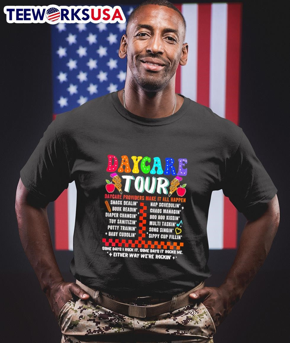 Daycare Tour Providers Make It All Happen - Adult & Kids T-Shirts, Sweatshirts & Hoodies apparel design preview 1