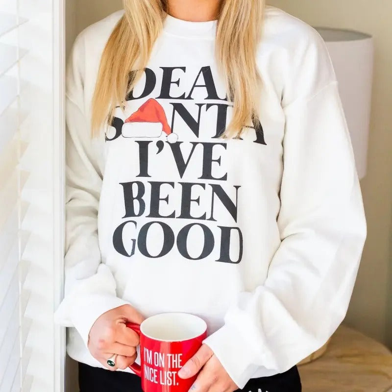 'Dear Santa' Cozy Cute - Adult & Kids T-Shirts, Sweatshirts & Hoodies apparel design preview 1