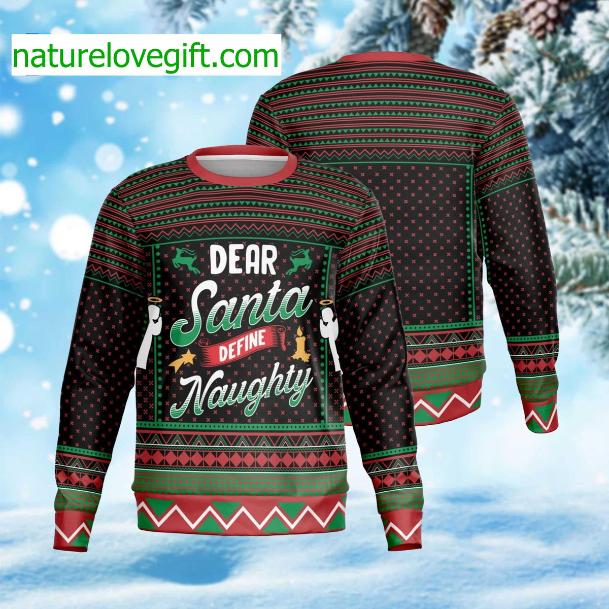 Dear Santa Define Naughty Ugly Christmas Sweater - Holiday Gift product image