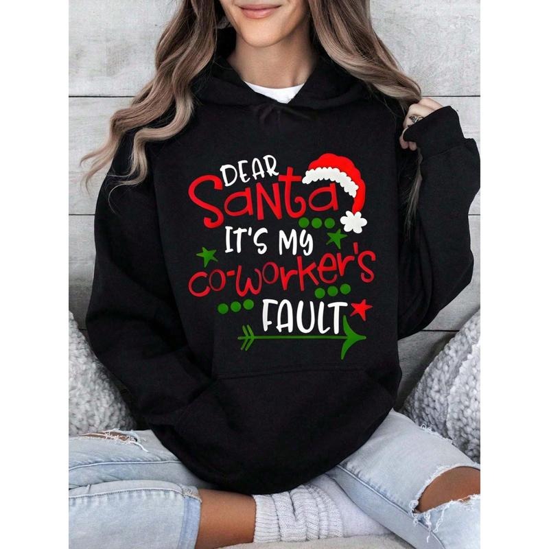 Dear Santa 'S My Coworker'S Fault Funny Xmas Office - Adult & Kids T-Shirts, Sweatshirts & Hoodies apparel design preview 1