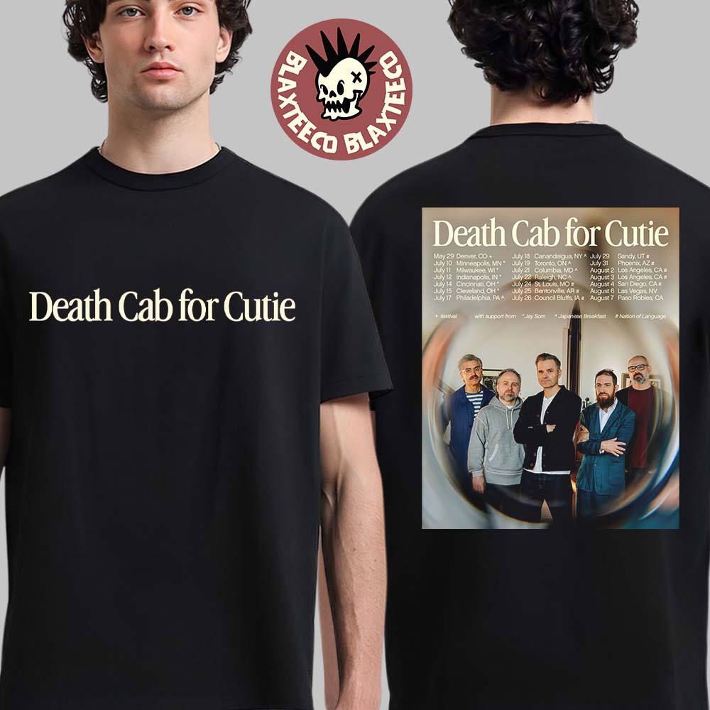 Death Cab For Cutie Summer In North America 2026 Tour - Adult & Kids T-Shirts, Sweatshirts & Hoodies apparel design preview 1