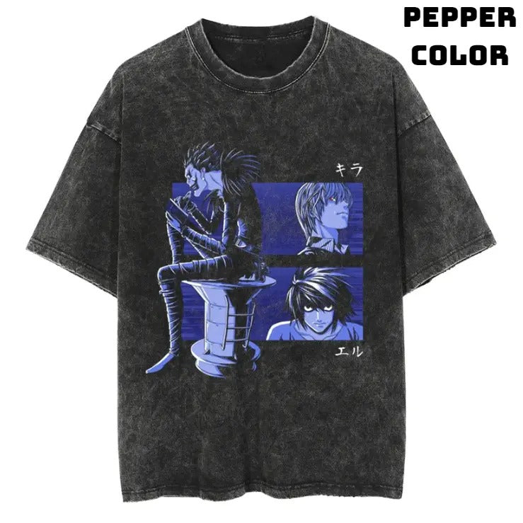 Death Man Vintage Ryuk Note Anime Manga Top Menswear - Adult & Kids T-Shirts, Sweatshirts & Hoodies apparel design preview 1