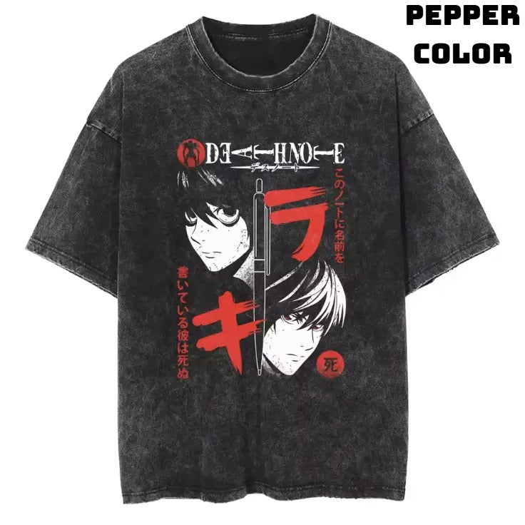 Death Note Vintage Anime Manga Top Menswear - Adult & Kids T-Shirts, Sweatshirts & Hoodies apparel design preview 1