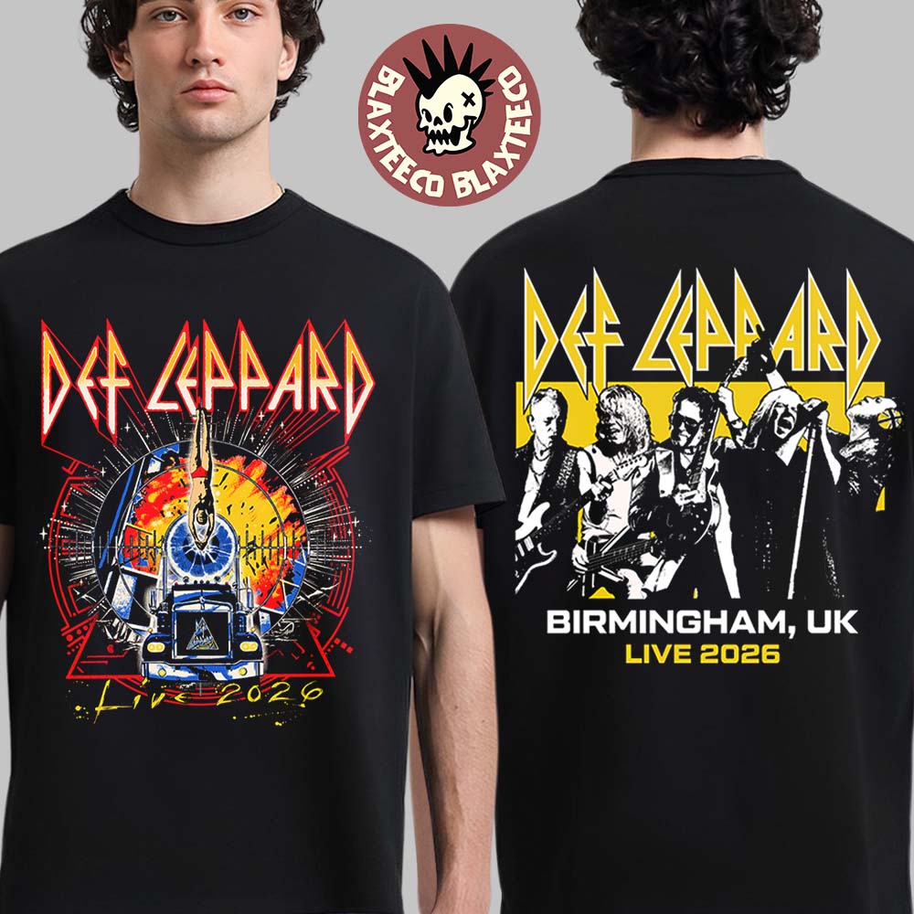 Def Leppard Live 2026 Tour UK And EU Merch Birmingham - Adult & Kids T-Shirts, Sweatshirts & Hoodies apparel design preview 1