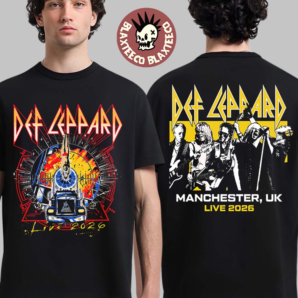 Def Leppard Live 2026 Tour UK And EU Merch Manchester - Adult & Kids T-Shirts, Sweatshirts & Hoodies apparel design preview 1