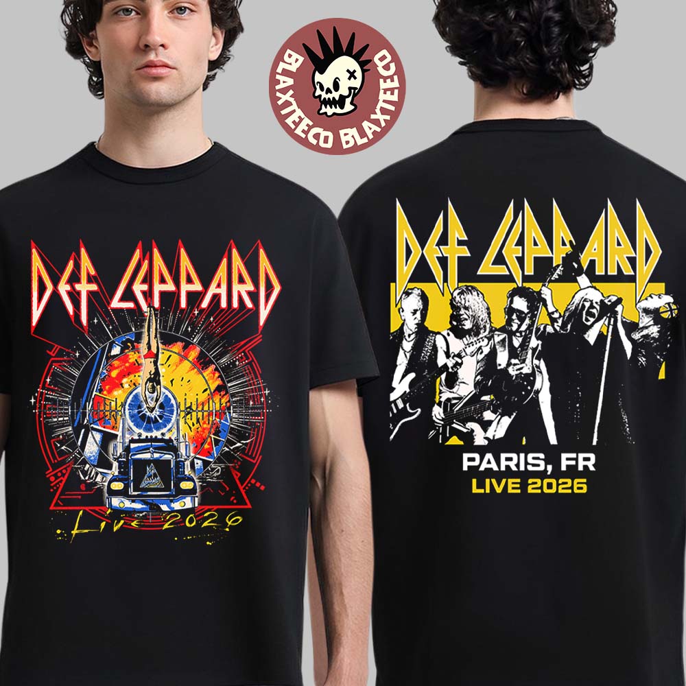 Def Leppard Live 2026 Tour UK And EU Merch Paris - Adult & Kids T-Shirts, Sweatshirts & Hoodies apparel design preview 1