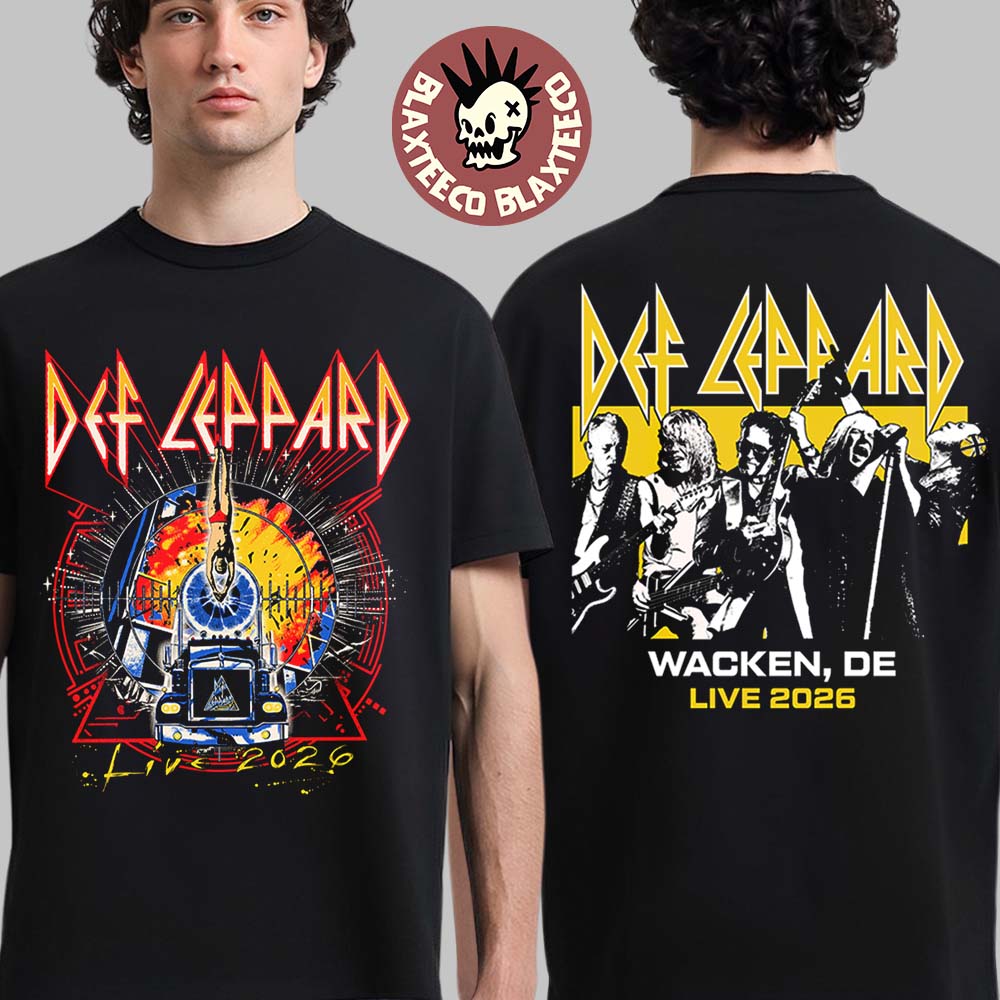 Def Leppard Live 2026 Tour UK And EU Merch Wacken - Adult & Kids T-Shirts, Sweatshirts & Hoodies apparel design preview 1