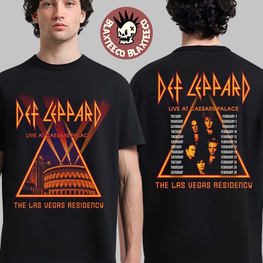 Def Leppard Live At Caesars Palace The Las Vegas - Adult & Kids T-Shirts, Sweatshirts & Hoodies apparel design preview 1
