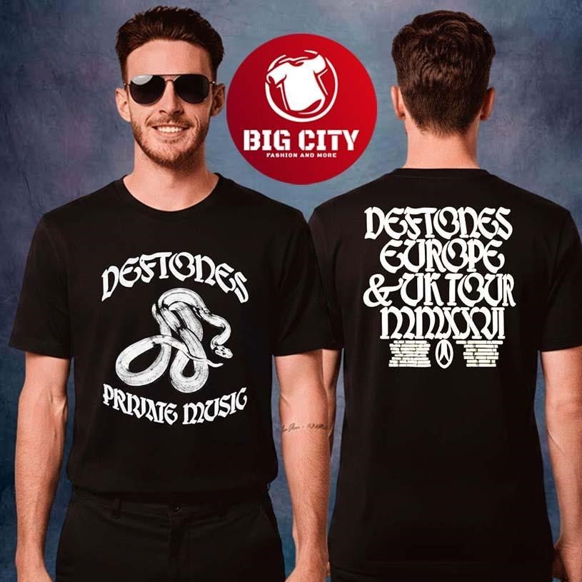 Deftones EU UK Tour 2026 Private Music Logo Time - Adult & Kids T-Shirts, Sweatshirts & Hoodies apparel design preview 1