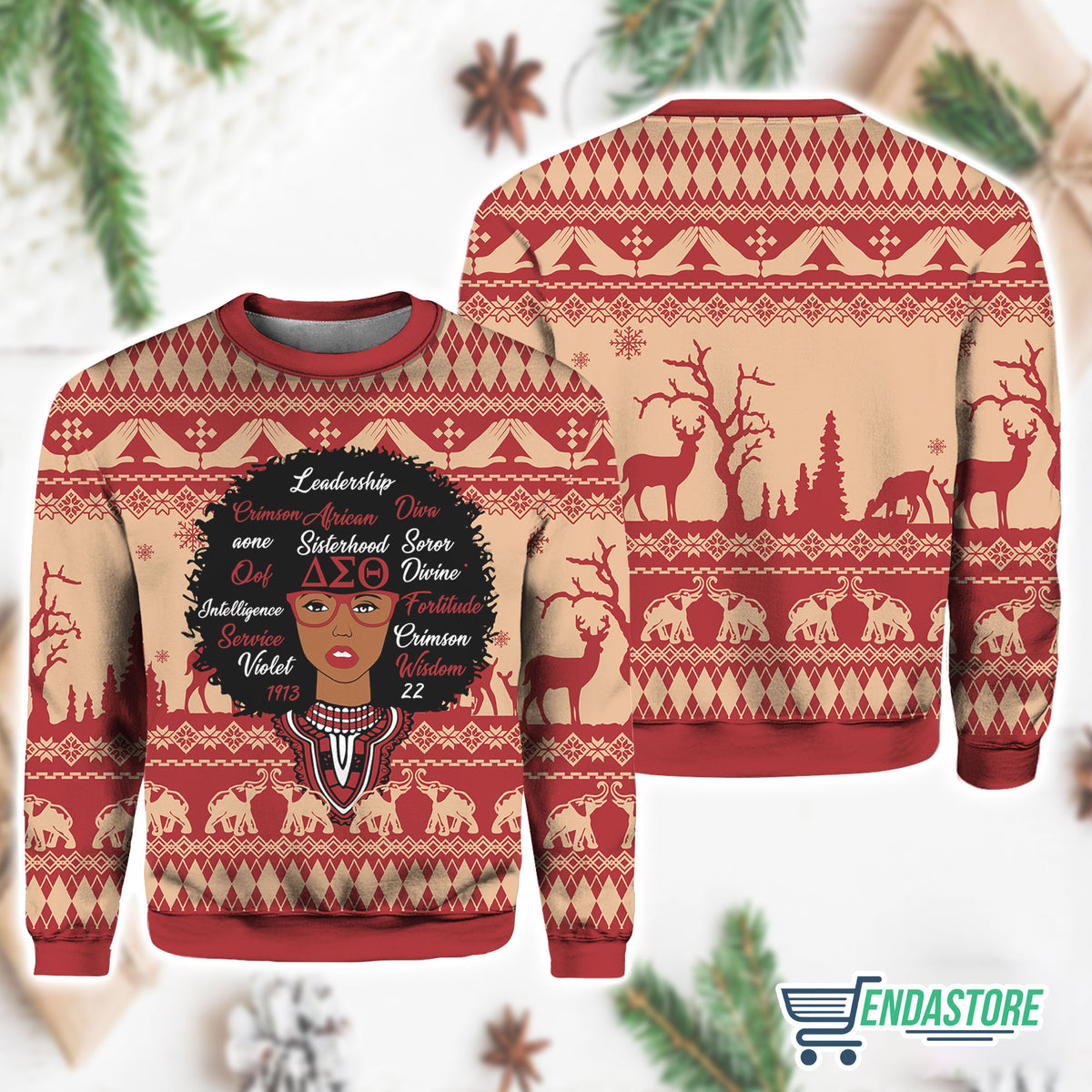 Delta Sigma Theta Limited Edition 3D Ugly Christmas Sweater - Holiday Gift product image 4