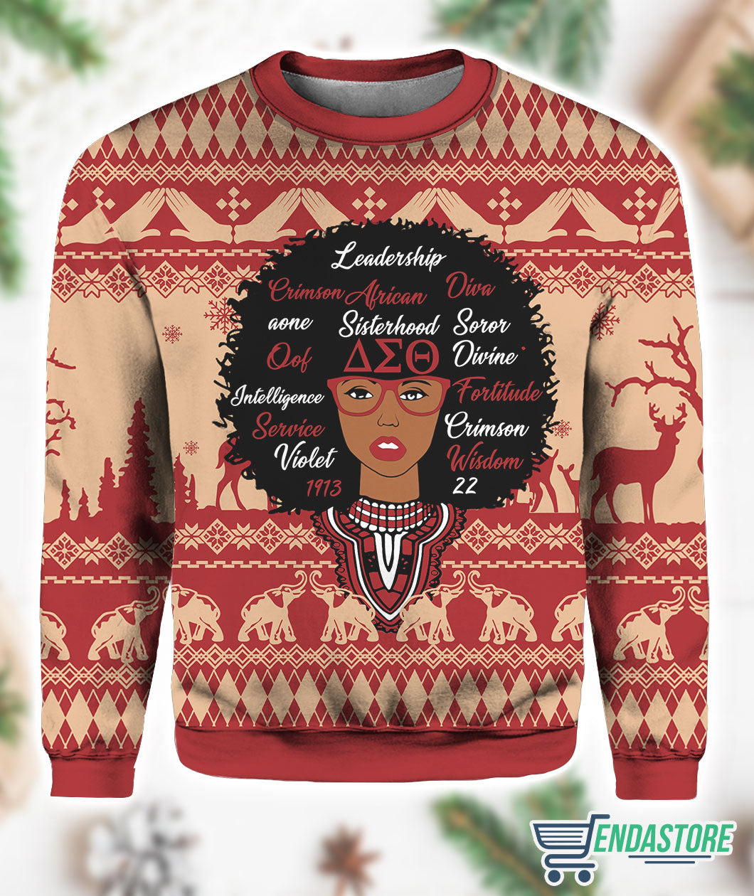 Delta Sigma Theta Limited Edition 3D Ugly Christmas Sweater - Holiday Gift product image 3