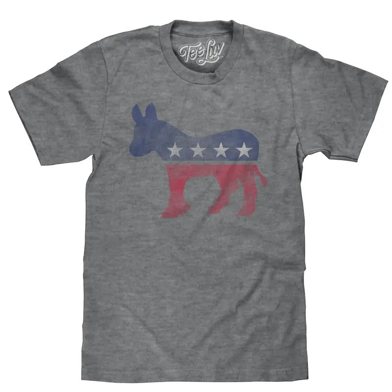 Democrat Donkey Gray - Adult & Kids T-Shirts, Sweatshirts & Hoodies apparel design preview 1