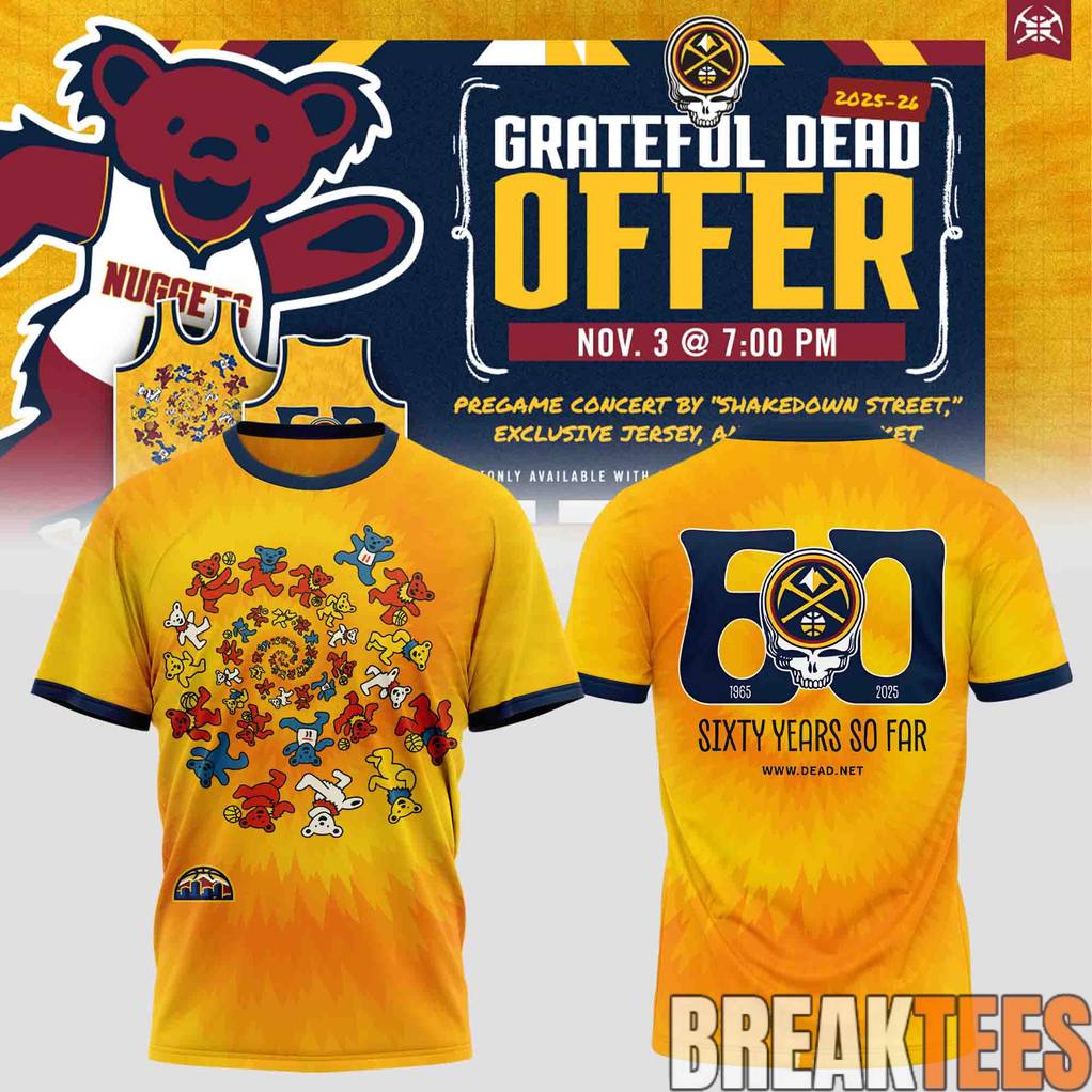Denver Nuggets x Grateful Dead - Adult & Kids T-Shirts, Sweatshirts & Hoodies apparel design preview 1
