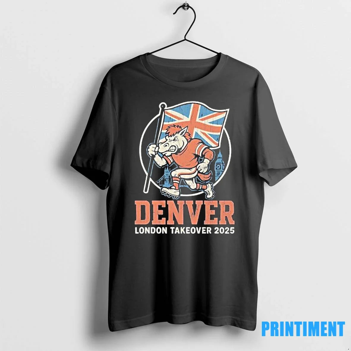 Denver X London Game Takeover 2025 Vintage Football - Adult & Kids T-Shirts, Sweatshirts & Hoodies apparel design preview 1