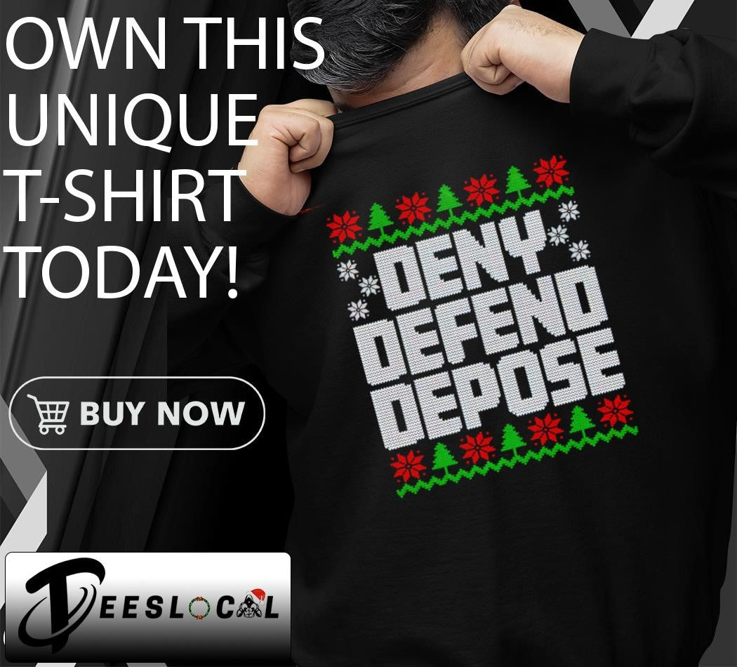 Deny Defend Depose Ugly Christmas Sweater - Holiday Gift product image