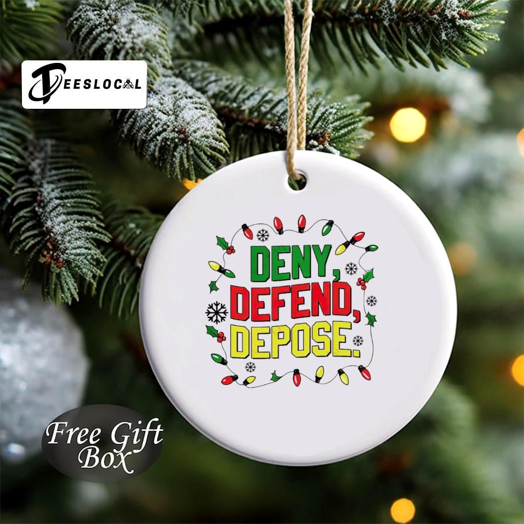 Deny Defend Depose Christmas light Christmas Sweater - Holiday Gift product image 3