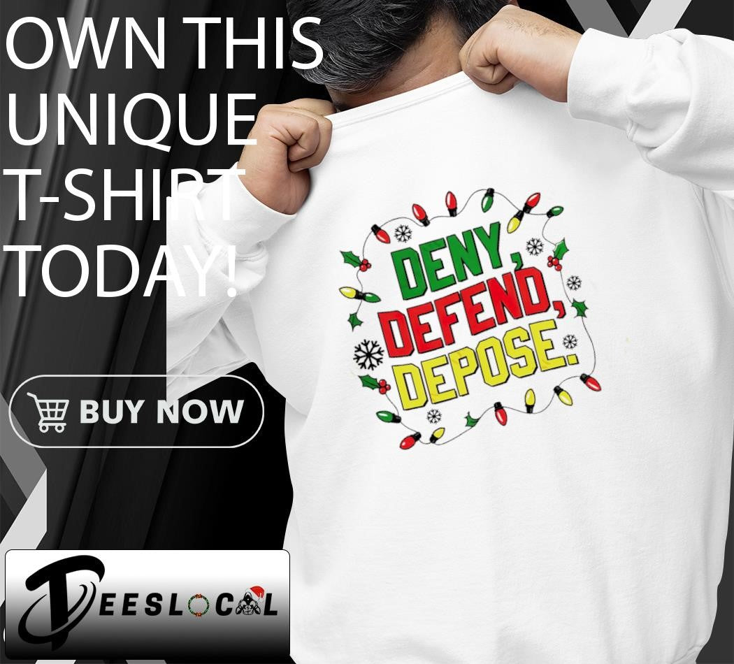 Deny Defend Depose Christmas light Christmas Sweater - Holiday Gift product image