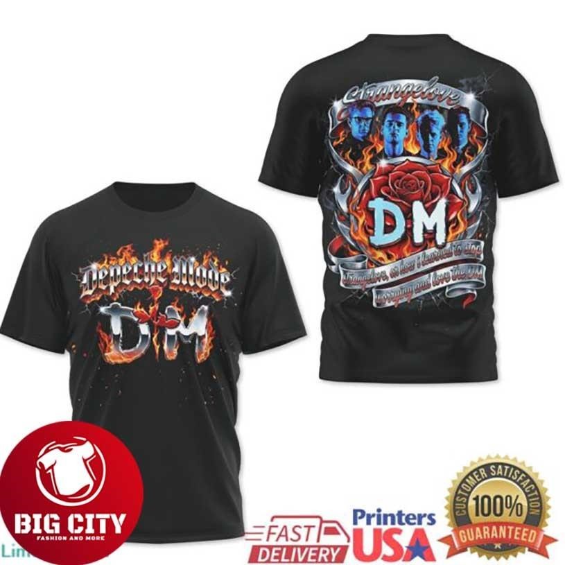 Depeche Mode Strangelove Machine DM Rose Flame Double - Adult & Kids T-Shirts, Sweatshirts & Hoodies apparel design preview 1