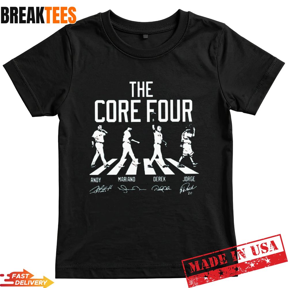 Derek Jeter Core Four Baseball - Adult & Kids T-Shirts, Sweatshirts & Hoodies apparel design preview 1