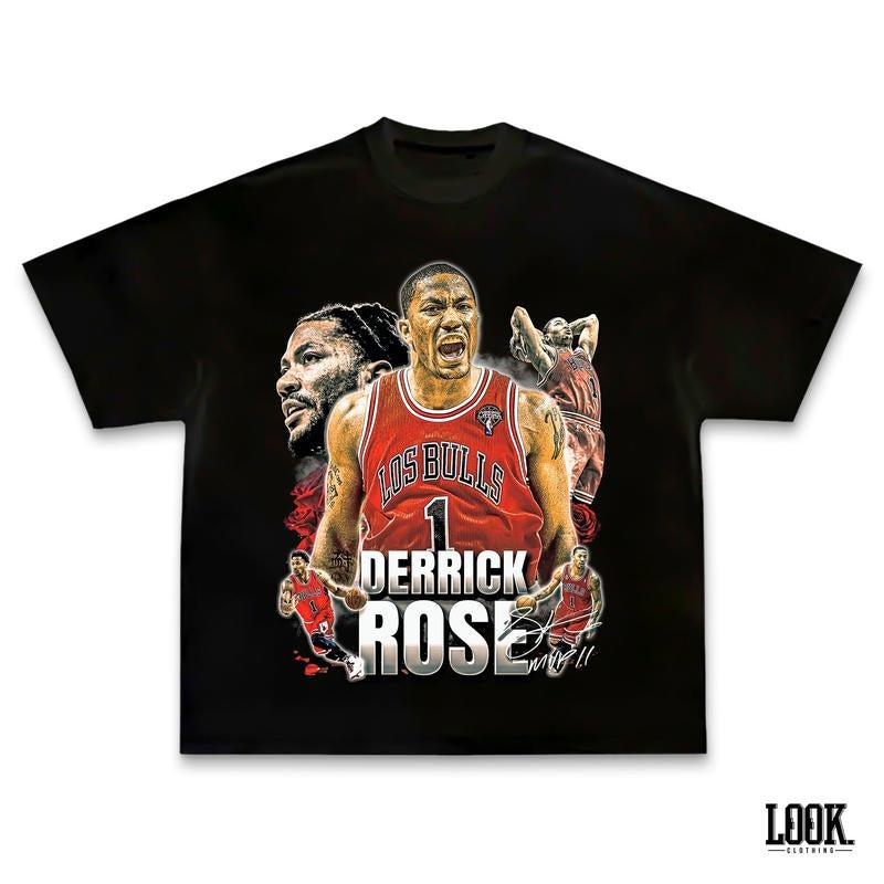 Derrick Rose Vintage Sport Fan - Adult & Kids T-Shirts, Sweatshirts & Hoodies apparel design preview 1
