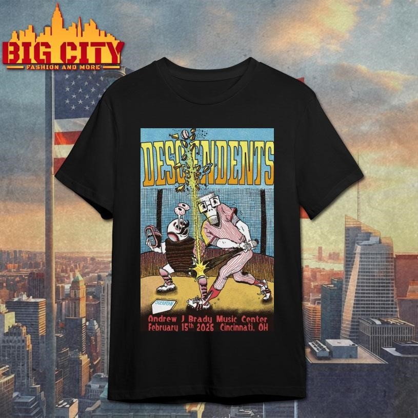 Descendents Feb 15th 2026 Cincinnati Poster - Adult & Kids T-Shirts, Sweatshirts & Hoodies apparel design preview 1