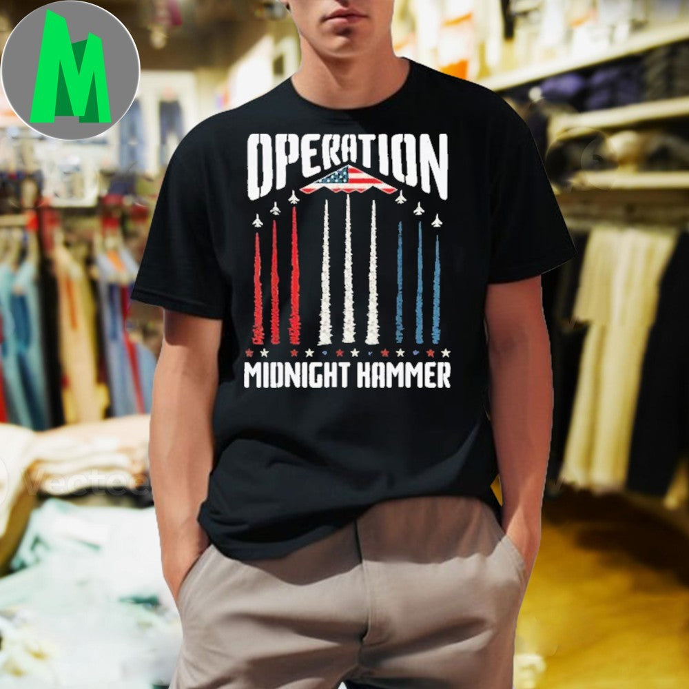 Design 2025 Operation Midnight Hammer B-2 - Adult & Kids T-Shirts, Sweatshirts & Hoodies apparel design preview 1