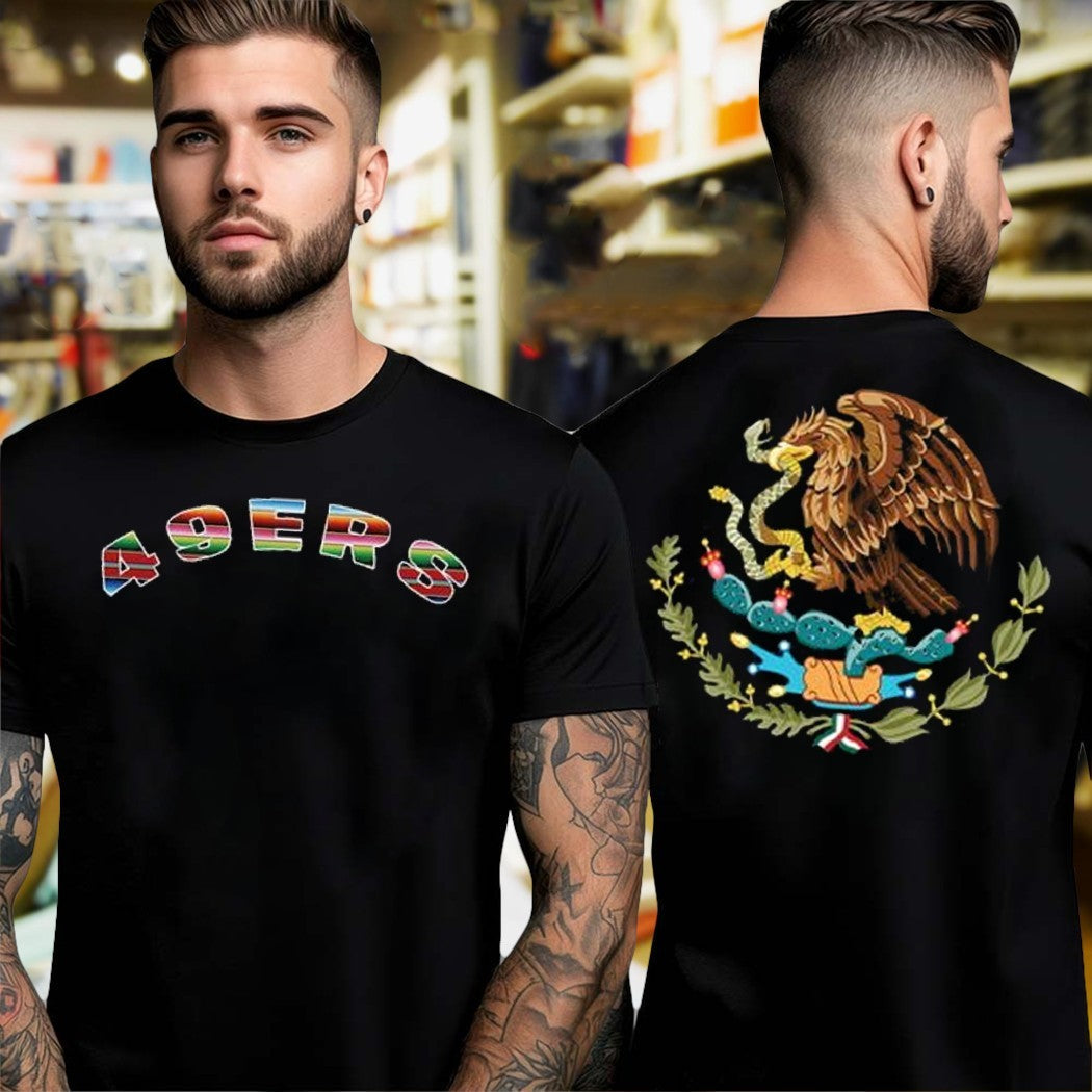 Design 49ers x Mexican Heritage 2025 Two Sided - Adult & Kids T-Shirts, Sweatshirts & Hoodies apparel design preview 1