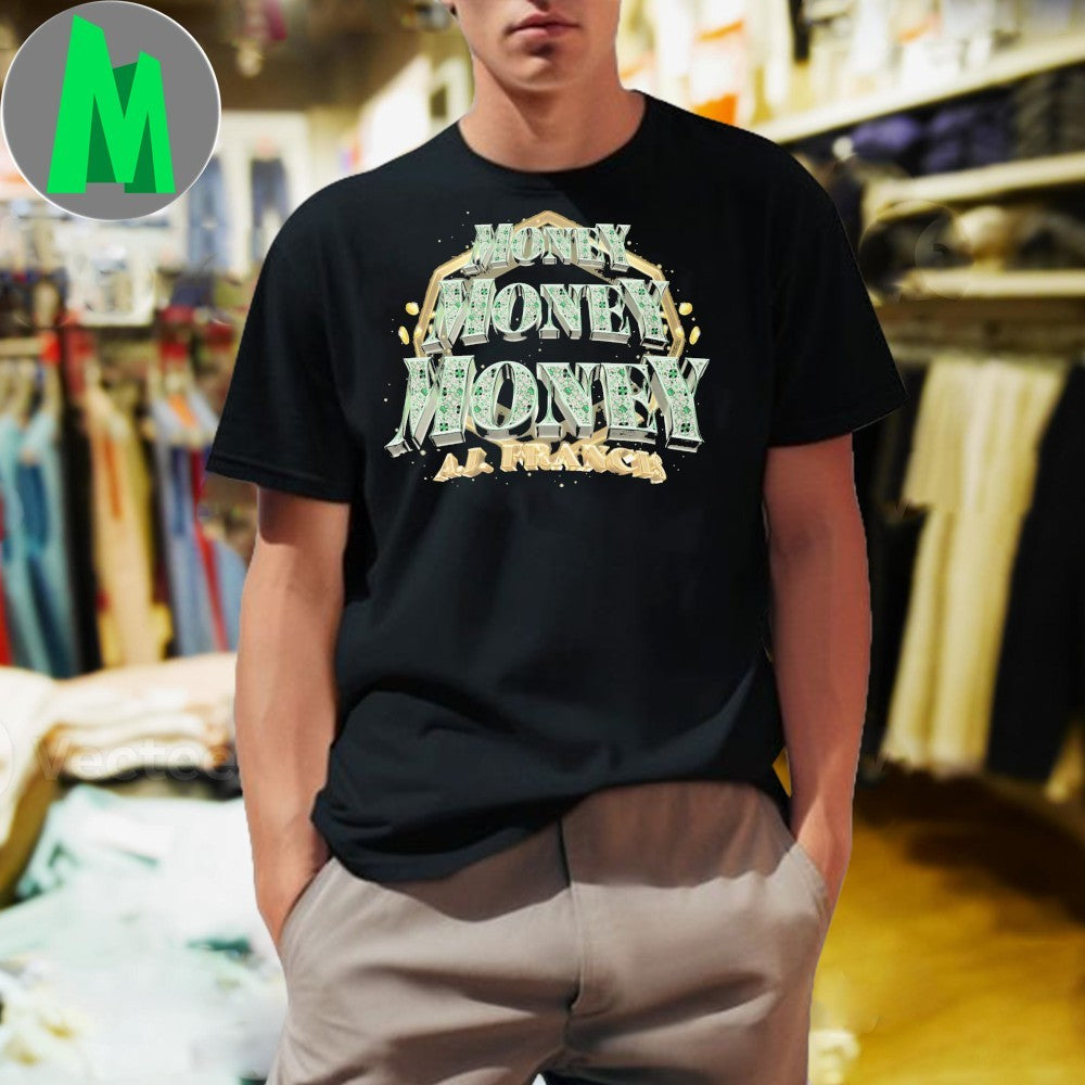 Design AJ Francis Money Wealth Gold Green Football - Adult & Kids T-Shirts, Sweatshirts & Hoodies apparel design preview 1