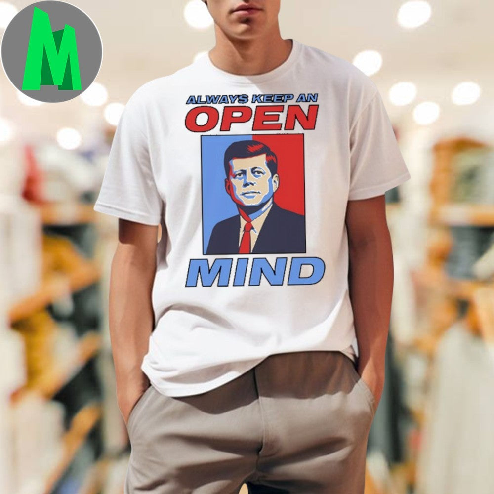 Design Always Keep An Open Mind JFK Pop Art Graphic - Adult & Kids T-Shirts, Sweatshirts & Hoodies apparel design preview 1