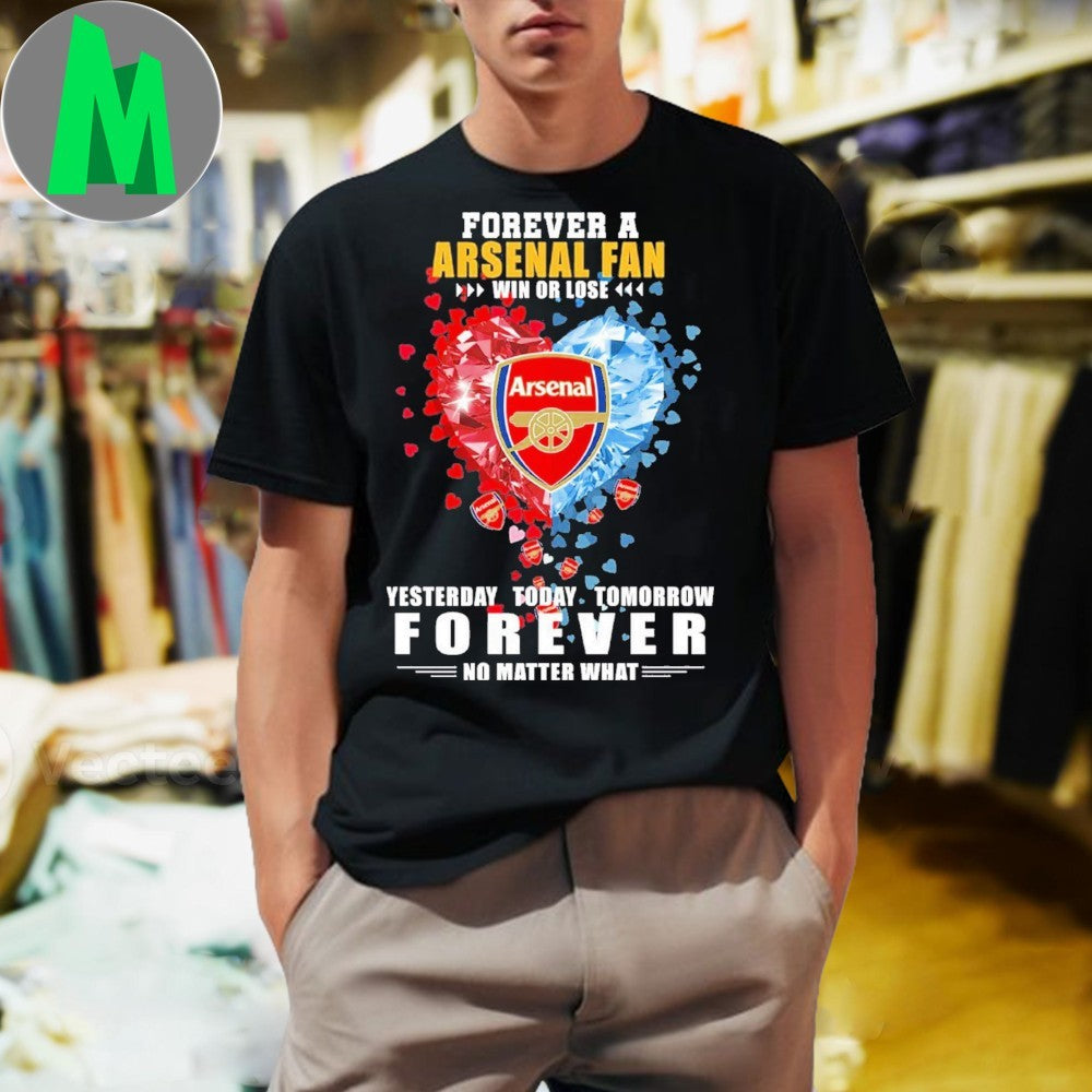Design Arsenal FC Forever Fan Win or Lose Diamond - Adult & Kids T-Shirts, Sweatshirts & Hoodies apparel design preview 1